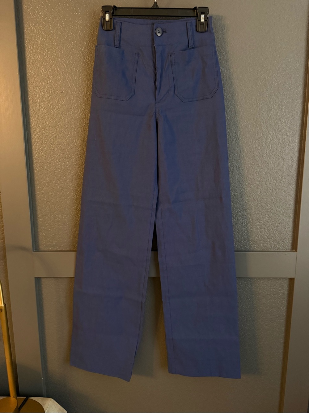 MAEVE • the Colette high rise wide leg pants in navy blue - 24 tall magic fabric